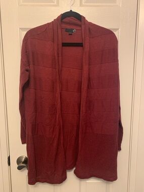 Sears Women's Open Front Cardigan Sweater - Wine Red